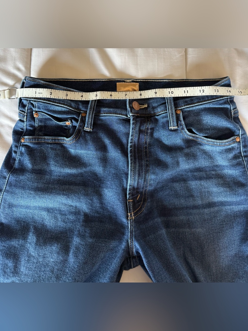 MOTHER Rambler Mid Rise Straight Leg Ankle Fray Jeans Size 28 - Picture 9 of 16